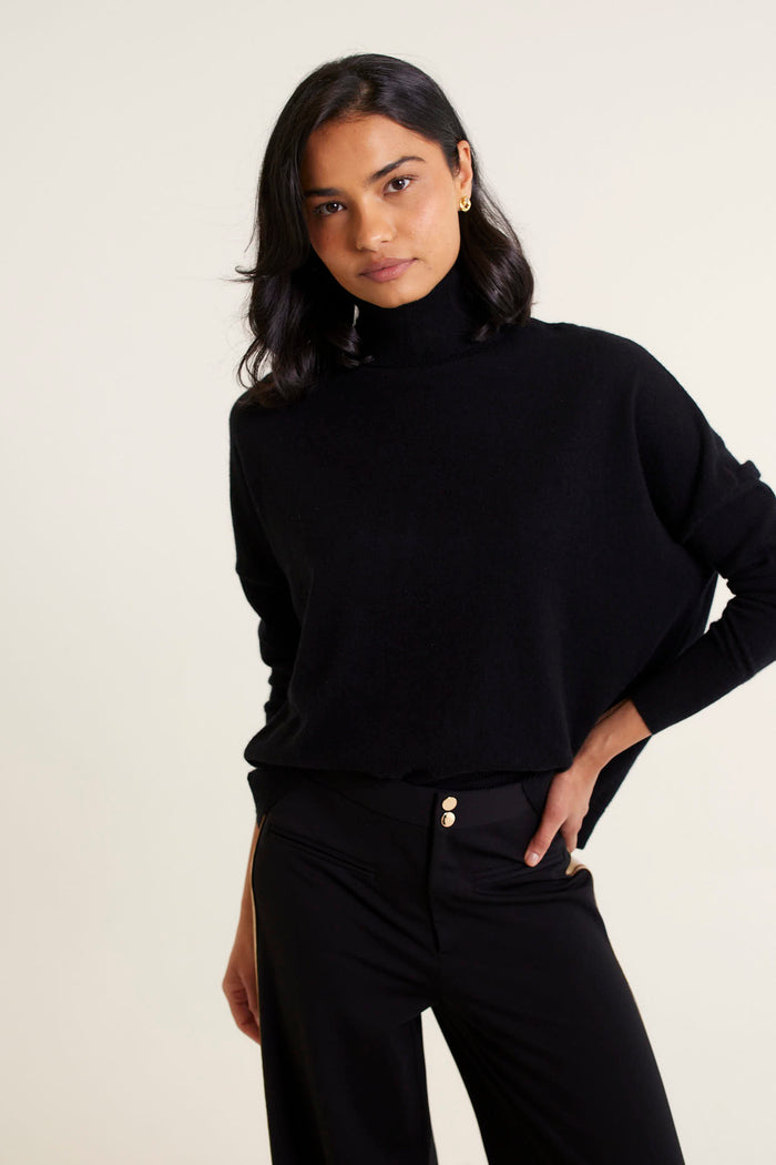 A Polo Bay Cashmere Sweater In Black