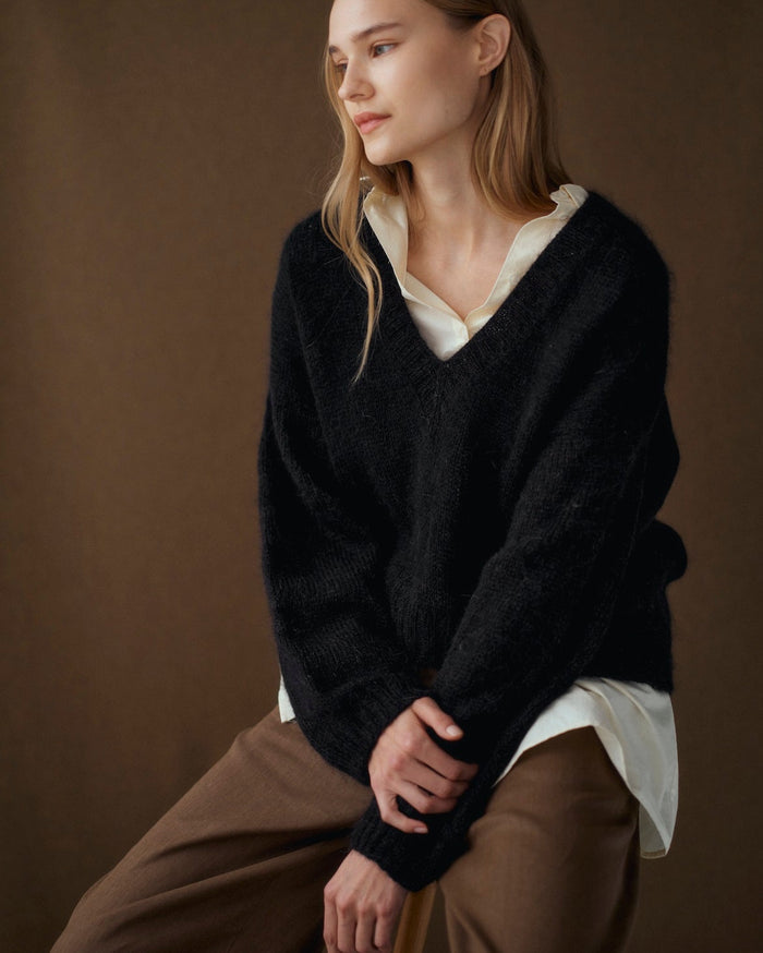Arden V-Neck Sweater Knitting Pattern