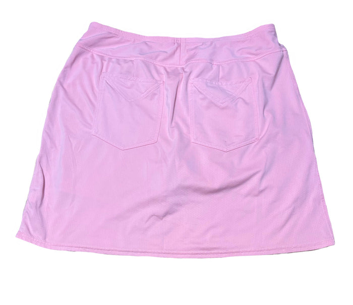 Jofit Solid Pastel Textured Skort - Pink Size XL