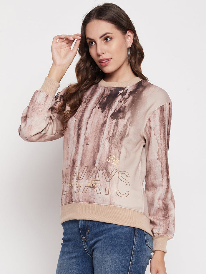 Madame Beige Tie-Dye Sweatshirt