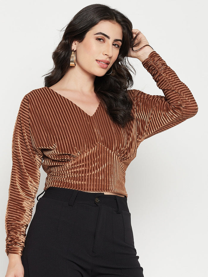 Madame Tanã¢Â Striped Crop Top