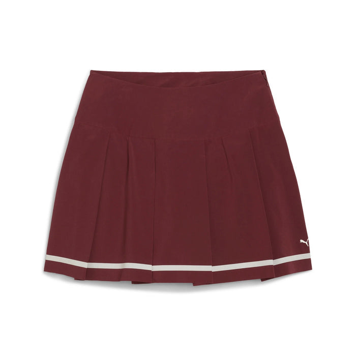 New Puma Women's Stripe Pleated Golf Skort - Ruby Shimmer MSP$75