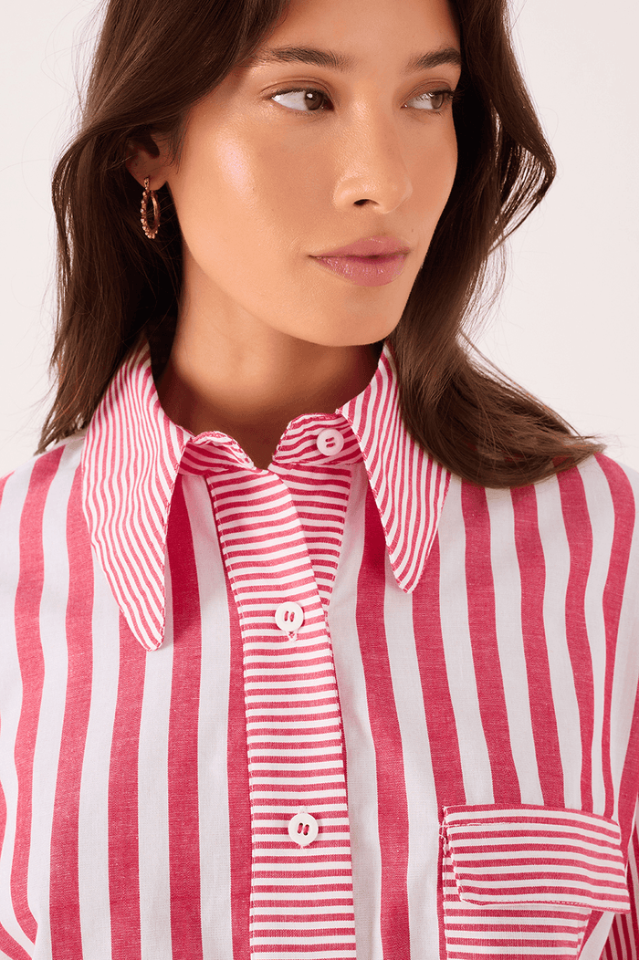 Striped Cropped Shirt