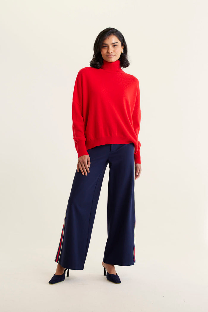 A Polo Bay Cashmere Sweater In Crimson