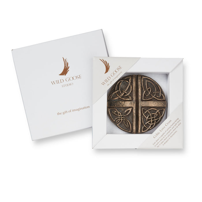Wild Goose Studio Celtic Love Cross 97BZ Boxed - Real Irish