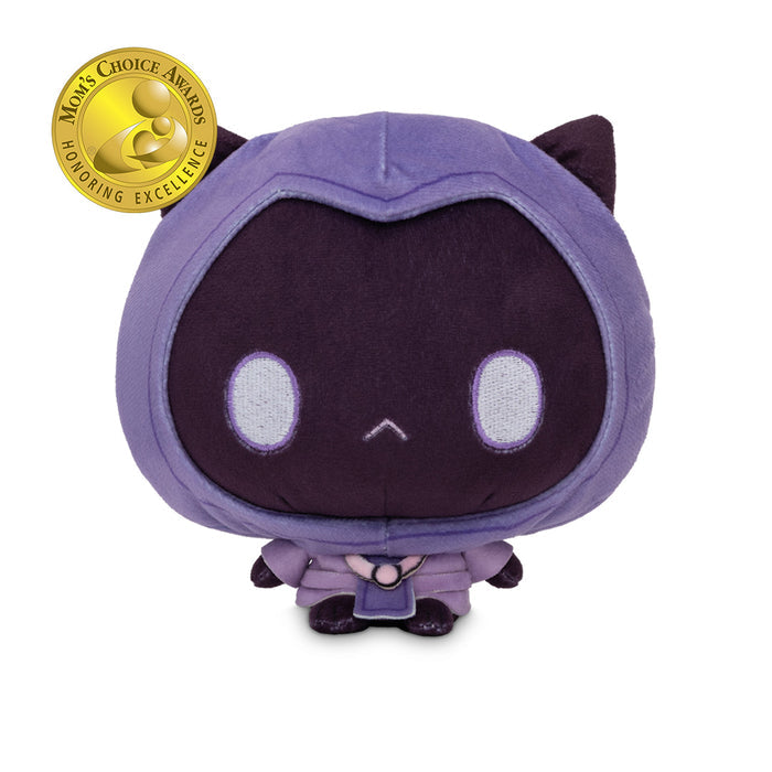 Mystic Moon Cloudheads Bundle - Bundle features all 10 cat witch character Cloudheads from our game Mystic Moon. This image shows Shadow on a white background with a gold "Mom's Choice Awards" badge in the upper right corner.