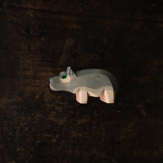 Handcrafted Wooden Baby Hippo
