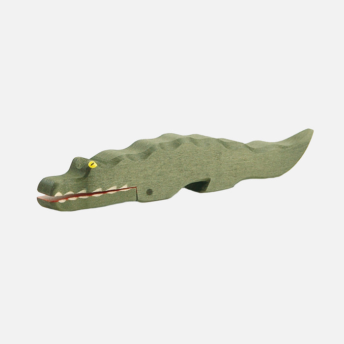 Handcrafted Wooden Crocodile