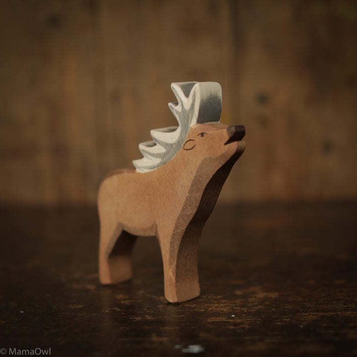 Handcrafted Wooden Red Deer Stag