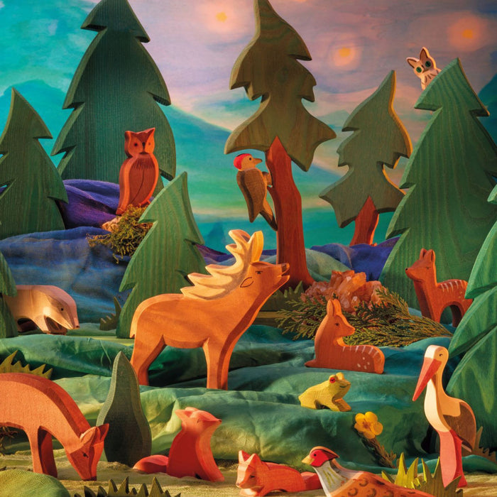 Handcrafted Wooden Red Deer Stag