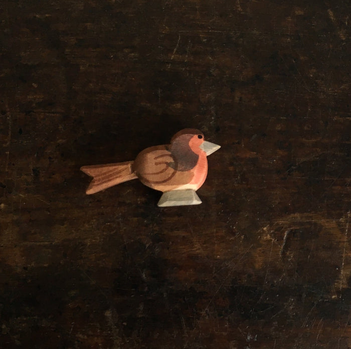 Handcrafted Wooden Redbreast Robin