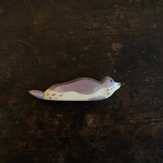 Handcrafted Wooden Sea Lion Resting