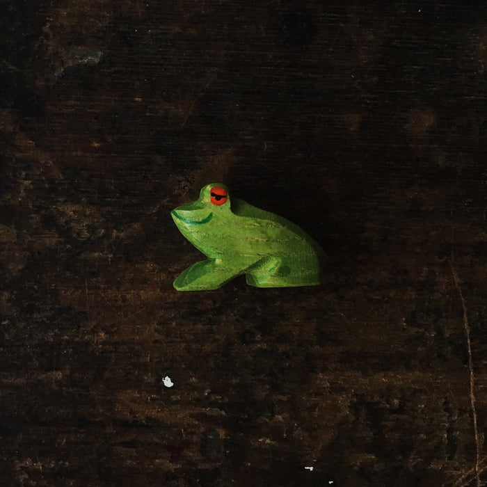 Handcrafted Wooden Small Sitting Frog