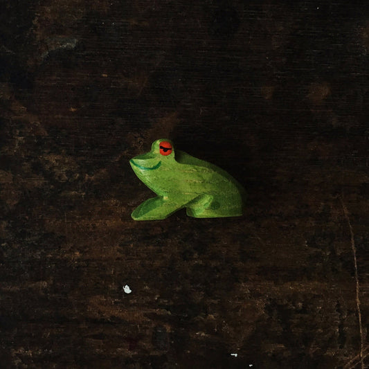 Handcrafted Wooden Small Sitting Frog