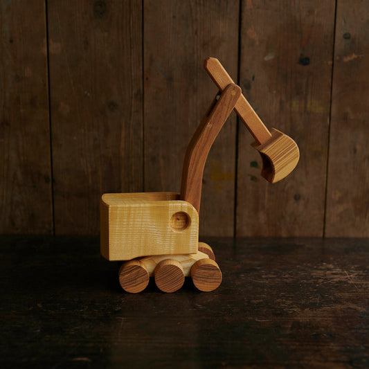 Handmade Large Handmade Wooden Excavator