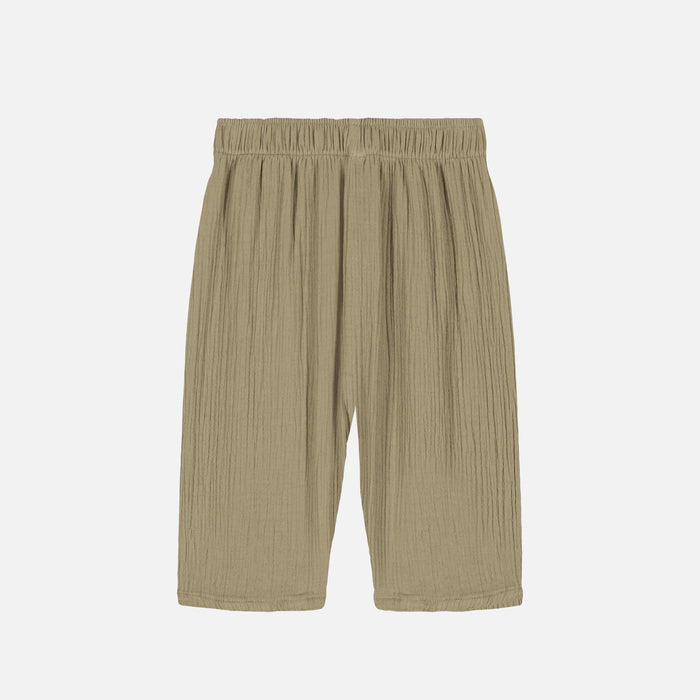 Kids Cotton Gauze Cousin Pants - Golden Green
