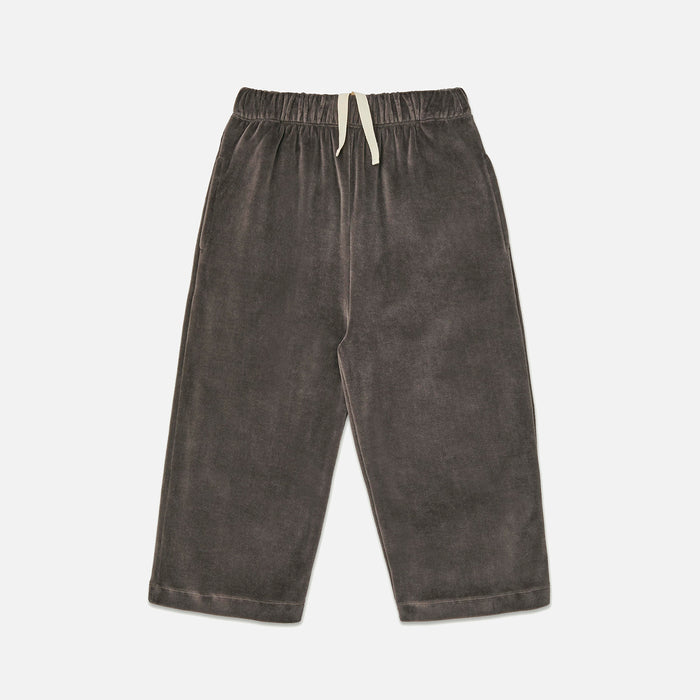 Kids Cotton Velour Lounge Pant - Plum Kitten