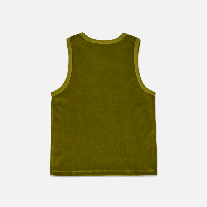 Kids Cotton Velour Vest - Avocado