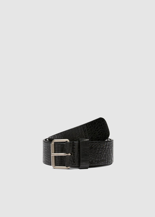LEATHER ROLLER BUCKLE BELT