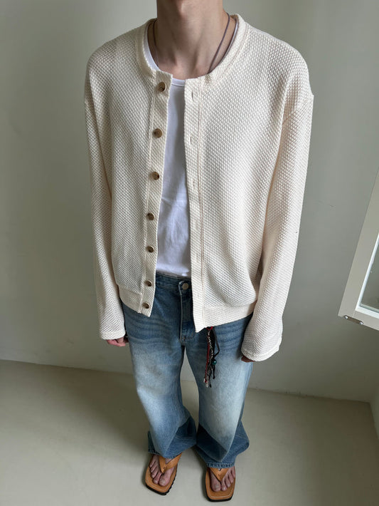 Linen Round Cardigan