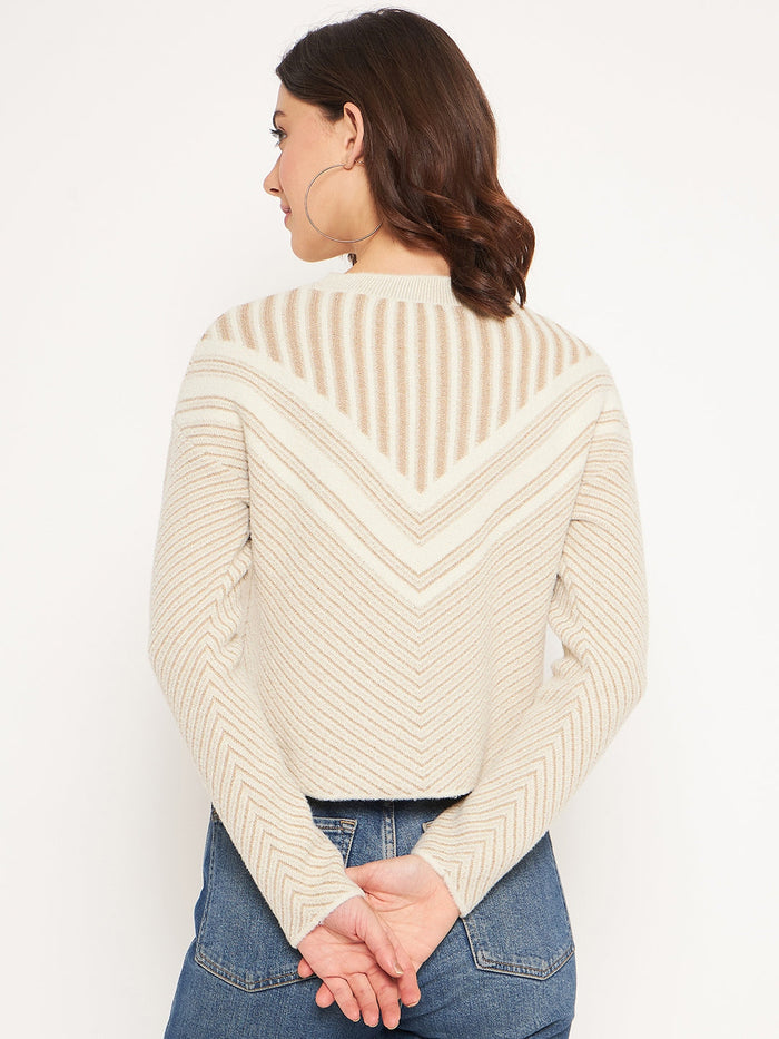 Madame Beige Embellished Sweater