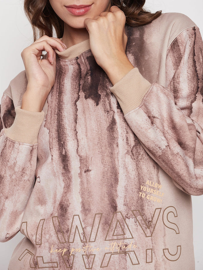 Madame Beige Tie-Dye Sweatshirt