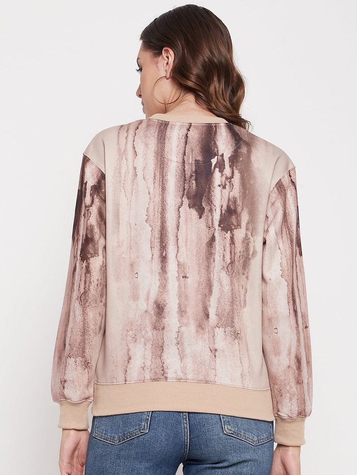 Madame Beige Tie-Dye Sweatshirt