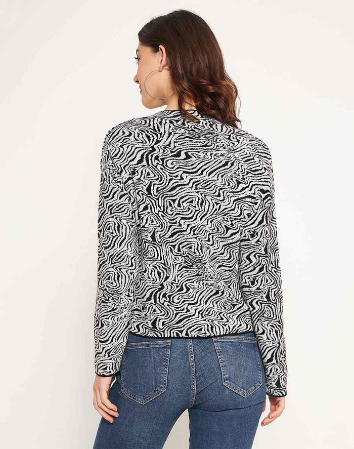 Madame Black Animal Print Sweater