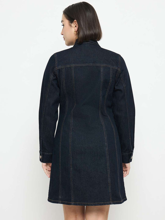 Madame Blue Denim Shirt Dress