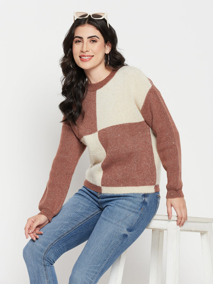 Madame Brown Round Neck Sweater