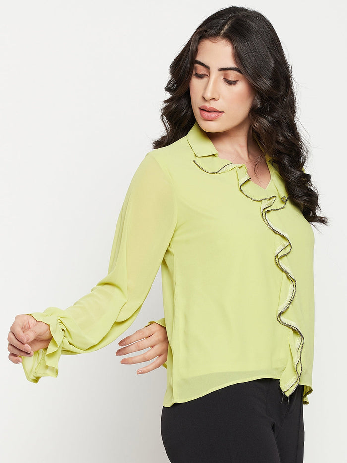 Madame Citrus Ruffled Top