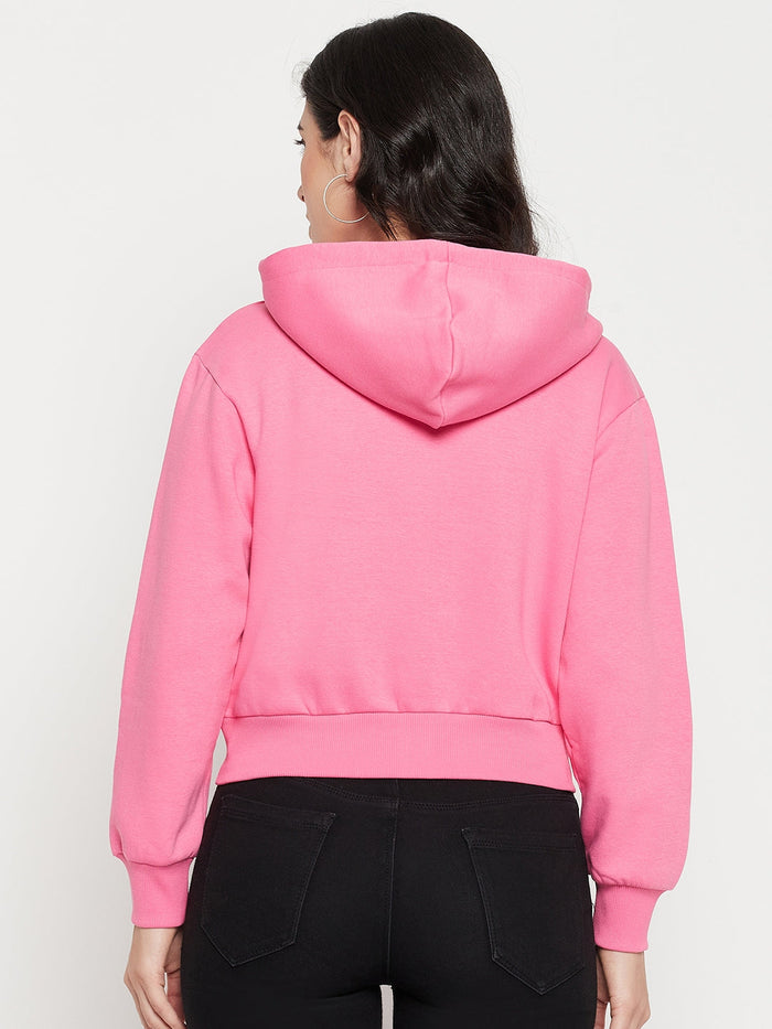 Madame Fuschia Hood Neck Sweatshirt