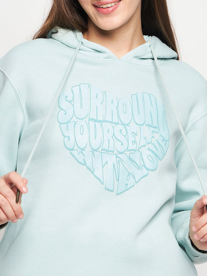 Madame Mint Graphic Hood Neck Sweatshirt