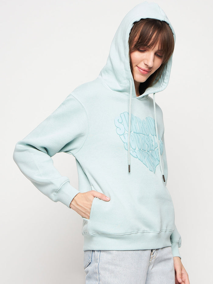 Madame Mint Graphic Hood Neck Sweatshirt