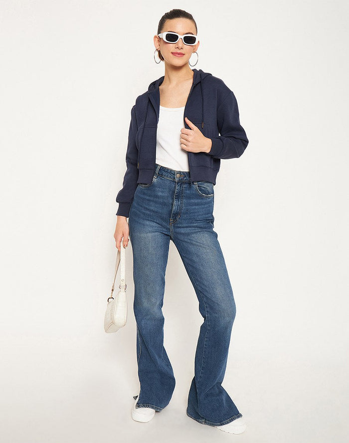 Madame Navy Hood Neck Sweatshirt