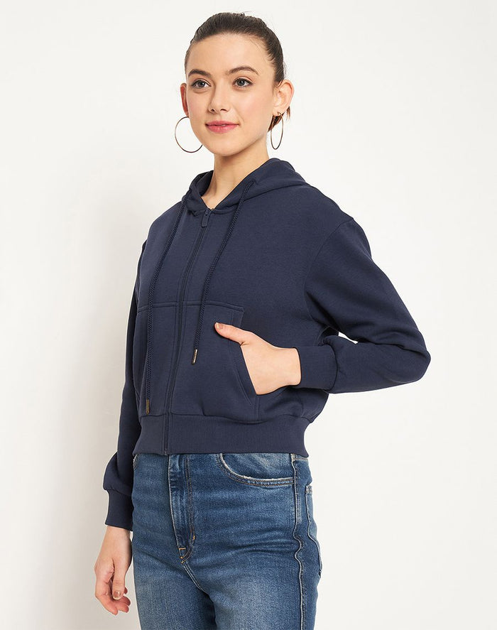 Madame Navy Hood Neck Sweatshirt