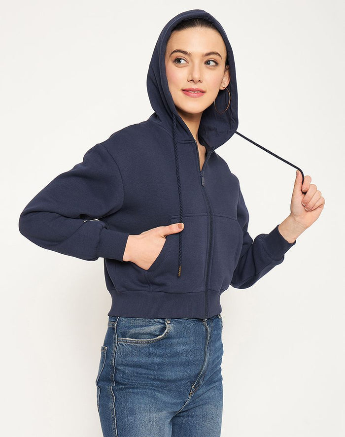 Madame Navy Hood Neck Sweatshirt