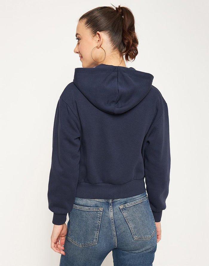 Madame Navy Hood Neck Sweatshirt