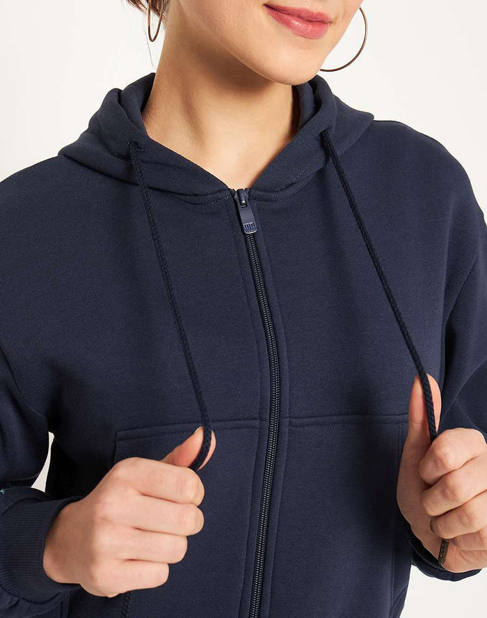 Madame Navy Hood Neck Sweatshirt