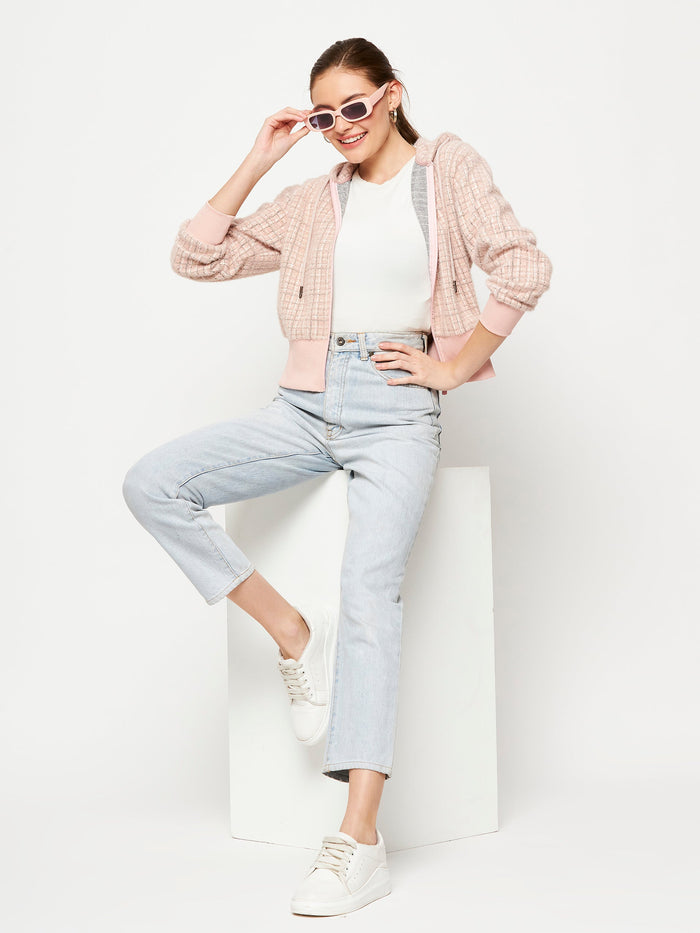Madame Peach Hood Neck Sweatshirt
