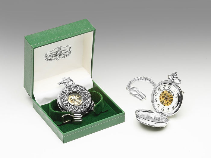Mechanical Pocket Watch with Celtic Design