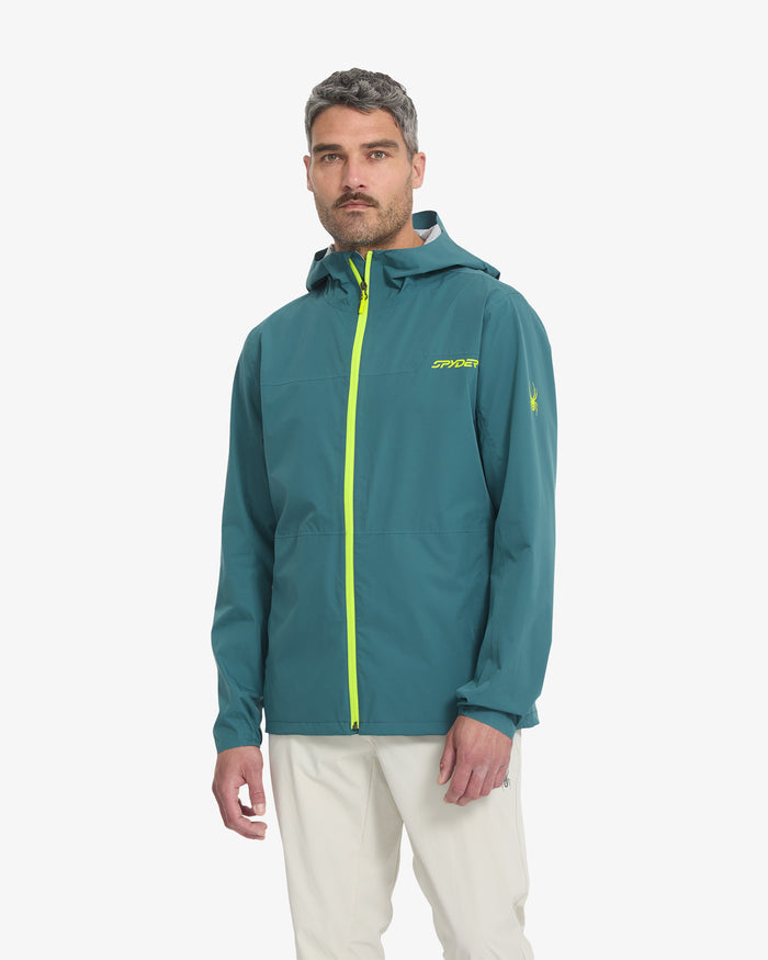 Men's Clutch Rain Shell Jacket - Petrol