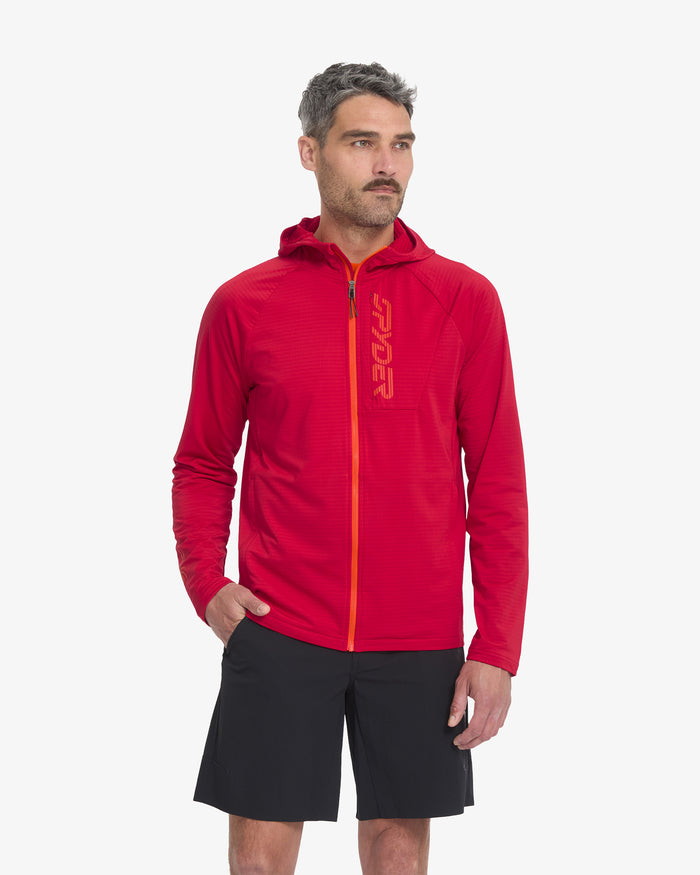 Men's GridWeb™ Fleece Hoodie - Spyder Red