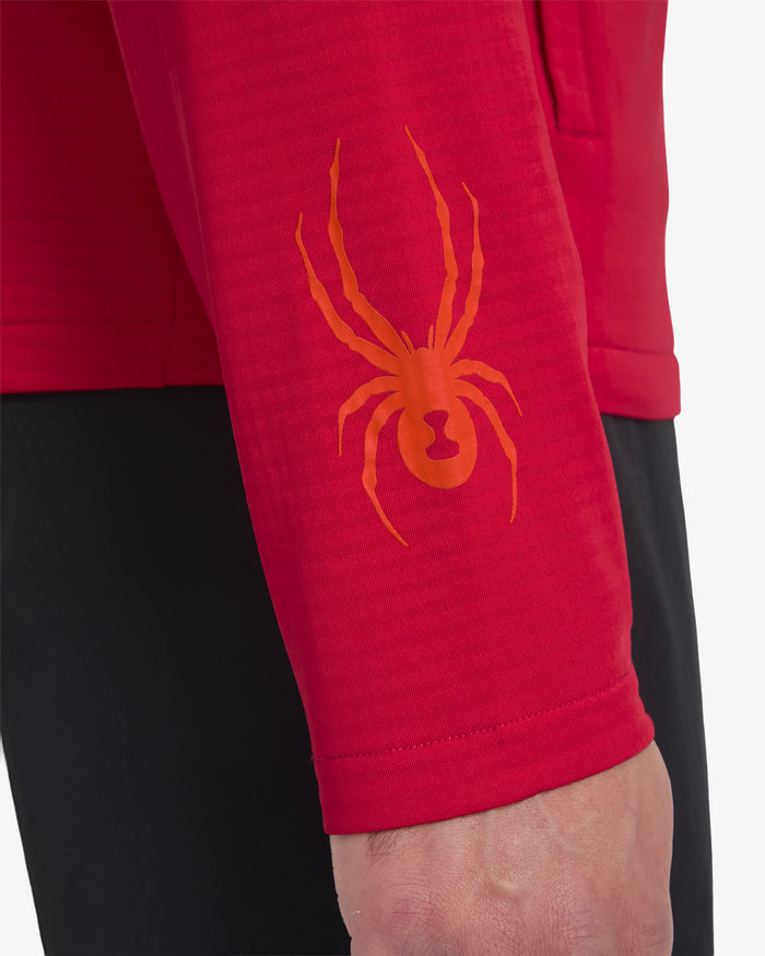 Men's GridWeb™ Fleece Hoodie - Spyder Red