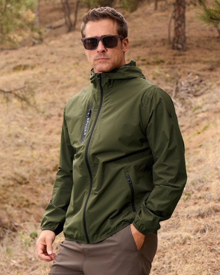 Men's Mountain Mist Rain Jacket - Olive