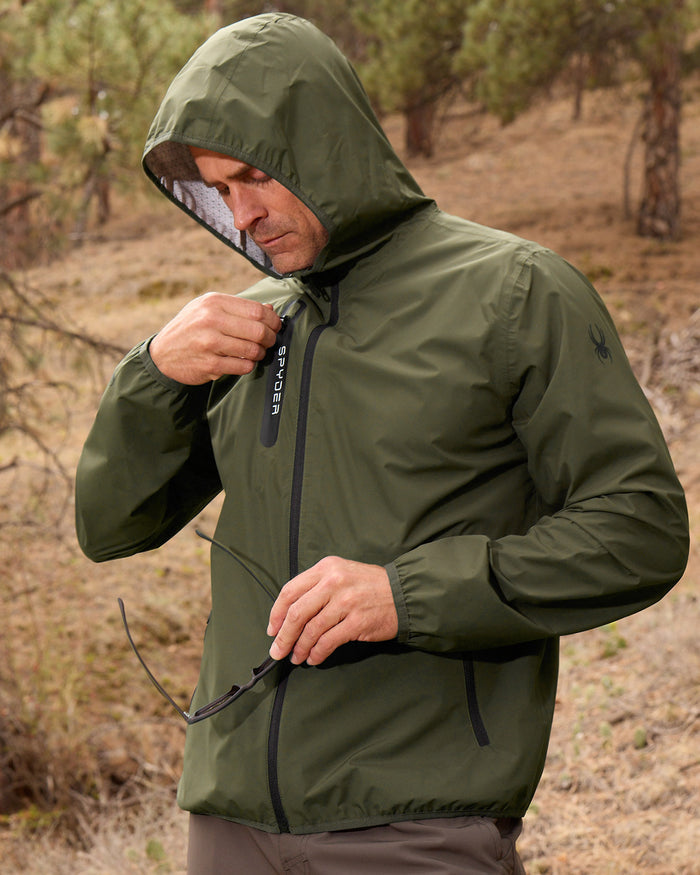 Men's Mountain Mist Rain Jacket - Olive
