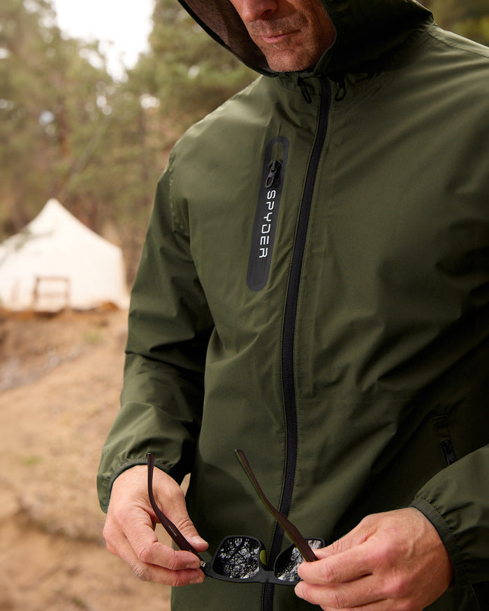 Men's Mountain Mist Rain Jacket - Olive