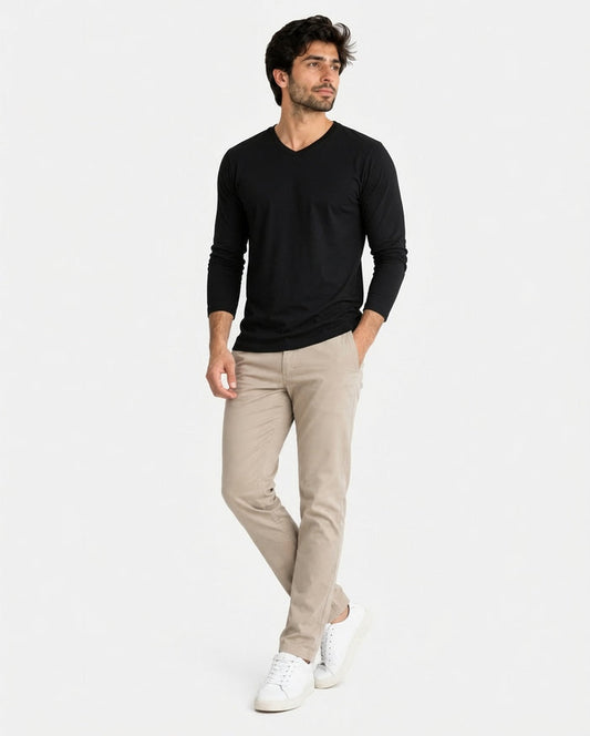 Men's Premium Full Sleeve V-Neck T-Shirt