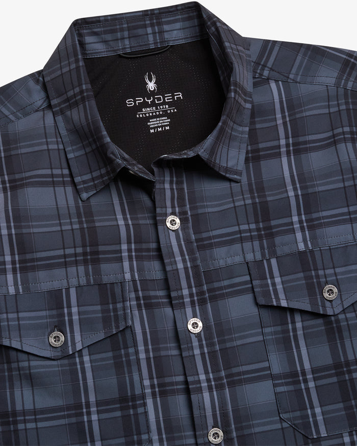 Men's Seaside Collared Shirt - Black