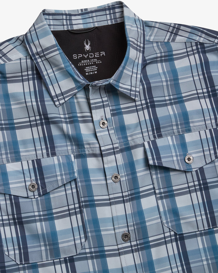 Men's Seaside Collared Shirt - Steel Grey